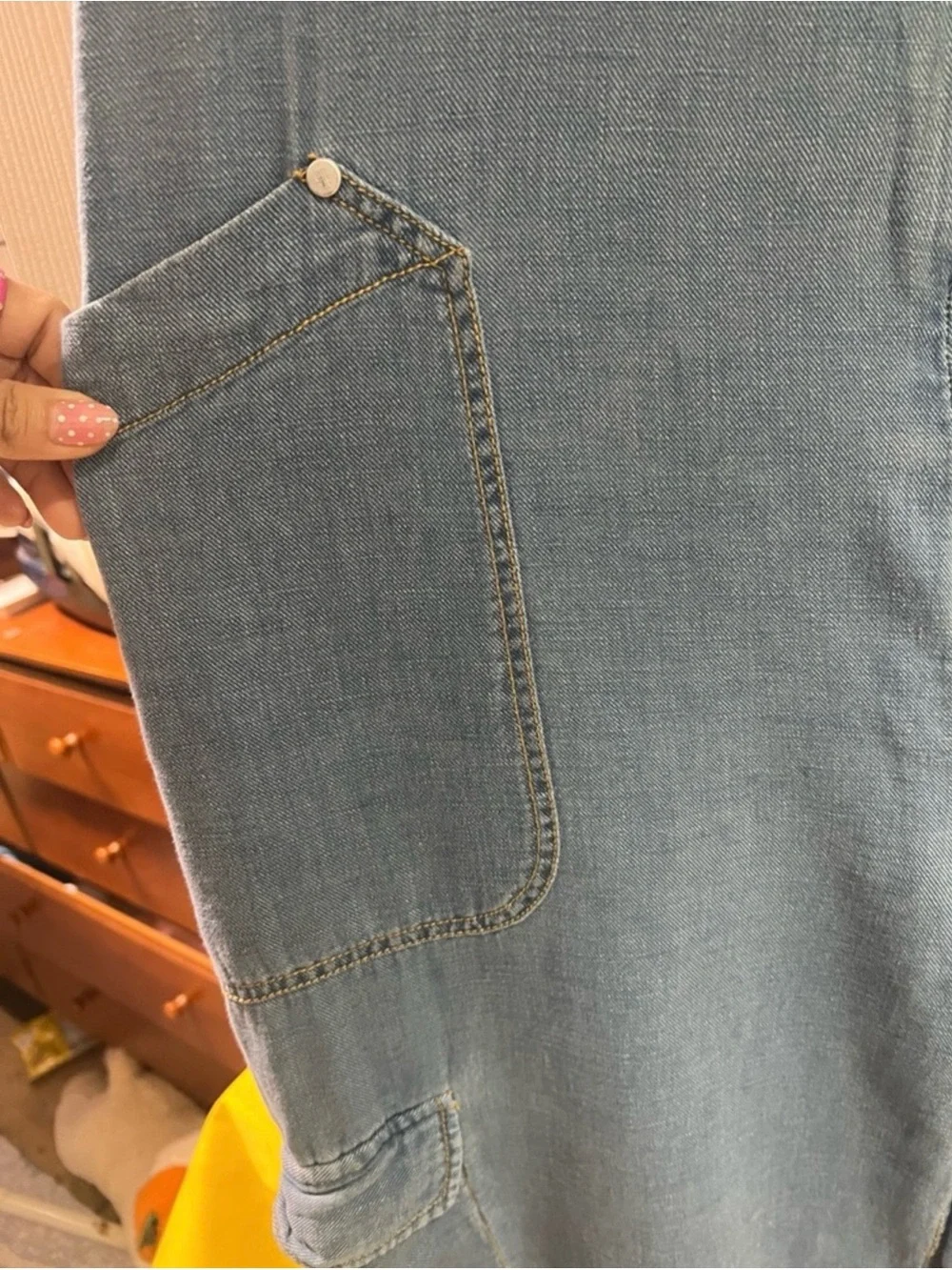 PILCRO ANTHROPOLOGY DENIM JUMPSUIT SIZE XS!! LIKE NEW!! - Picture 5 of 6